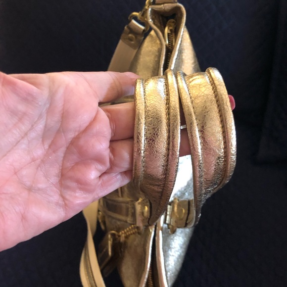 COACH Poppy Spotlight Gold Leather Purse/Shopper/Hobo - RARE - Picture 4 of 14